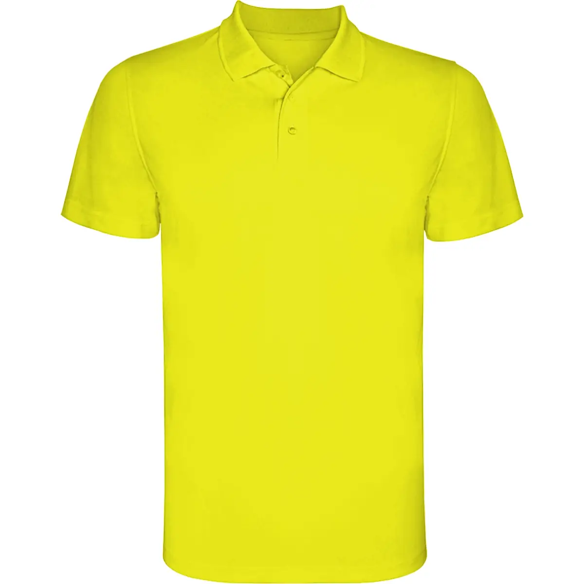 Polo técnico transpirable Roly MONZHA 26 Polo Roly MONZHA en amarillo flúor, vista frontal