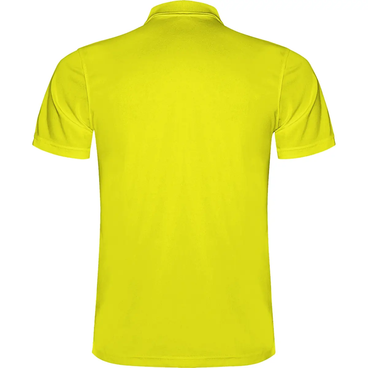 Polo técnico transpirable Roly MONZHA 29 Polo Roly MONZHA en amarillo flúor, vista trasera