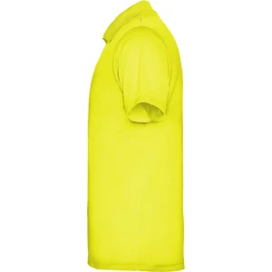 Polo Roly MONZHA en amarillo flúor, vista lateral