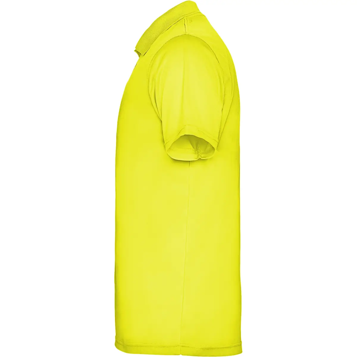 Polo técnico transpirable Roly MONZHA 27 Polo Roly MONZHA en amarillo flúor, vista lateral