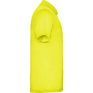 Polo Roly MONZHA en amarillo flúor, vista lateral opuesta