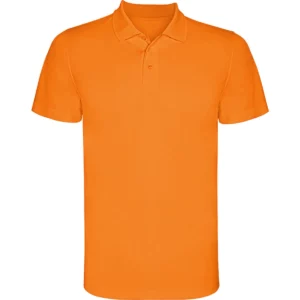 Polo Roly MONZHA en naranja flúor, vista frontal