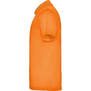 Polo Roly MONZHA en naranja flúor, vista lateral