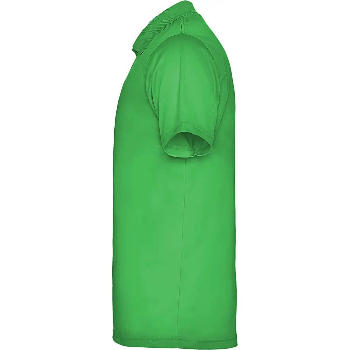 Polo técnico transpirable Roly MONZHA 39 Polo Roly MONZHA en verde helecho, vista lateral