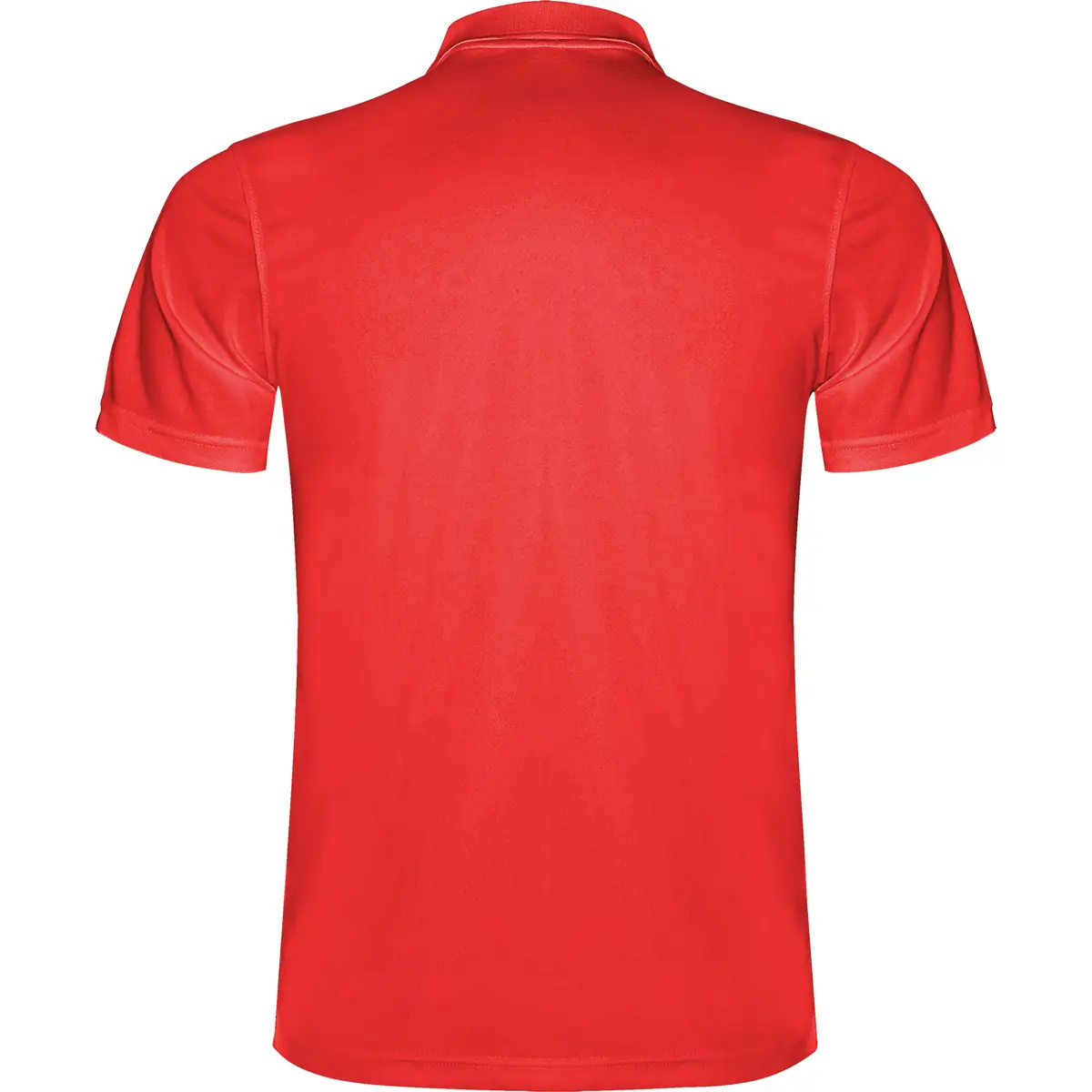Polo técnico transpirable Roly MONZHA 53 Polo Roly MONZHA en rojo, vista trasera