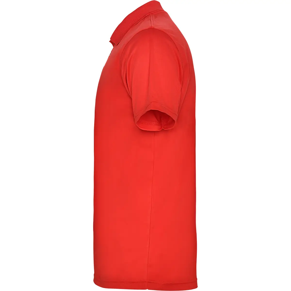Polo técnico transpirable Roly MONZHA 51 Polo Roly MONZHA en rojo, vista lateral