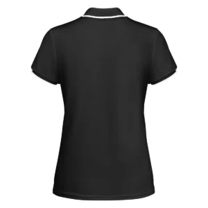 Polo Roly TAMIL WOMAN en negro y blanco, vista trasera