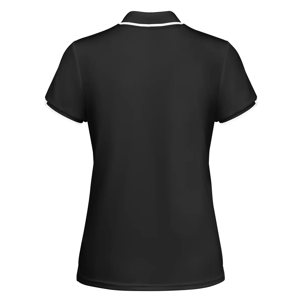 Polo técnico bicolor mujer Roly TAMIL WOMAN 10 Polo Roly TAMIL WOMAN en negro y blanco, vista trasera