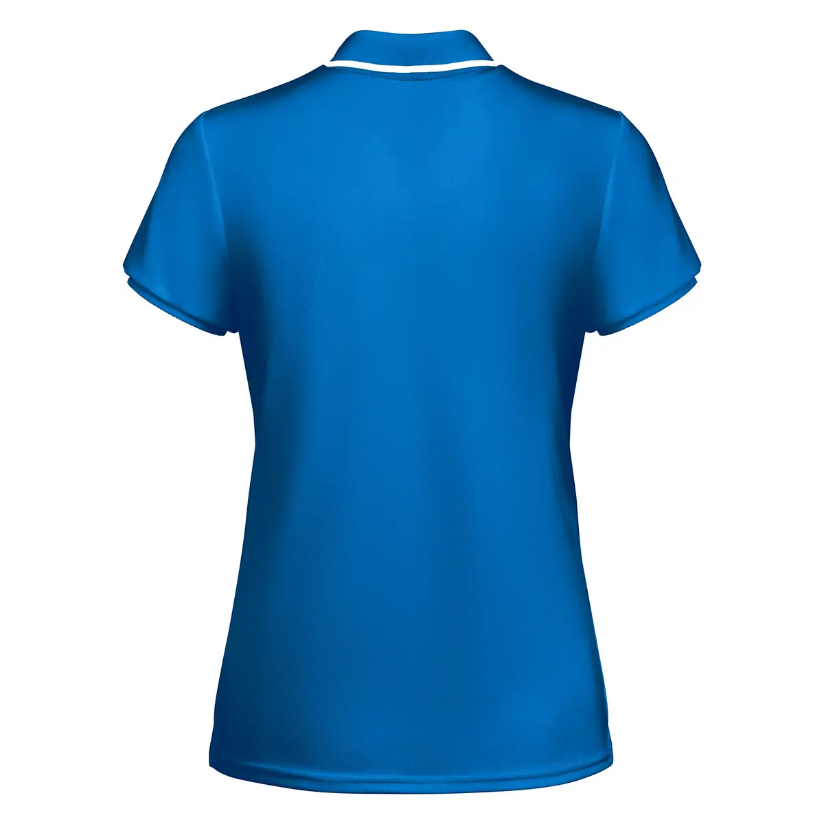 Polo técnico bicolor mujer Roly TAMIL WOMAN 14 Polo Roly TAMIL WOMAN en azul royal y blanco, vista trasera