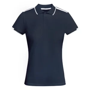 Polo Roly TAMIL WOMAN en azul marino y blanco, vista frontal