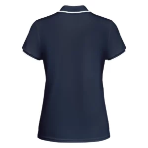 Polo Roly TAMIL WOMAN en azul marino y blanco, vista trasera