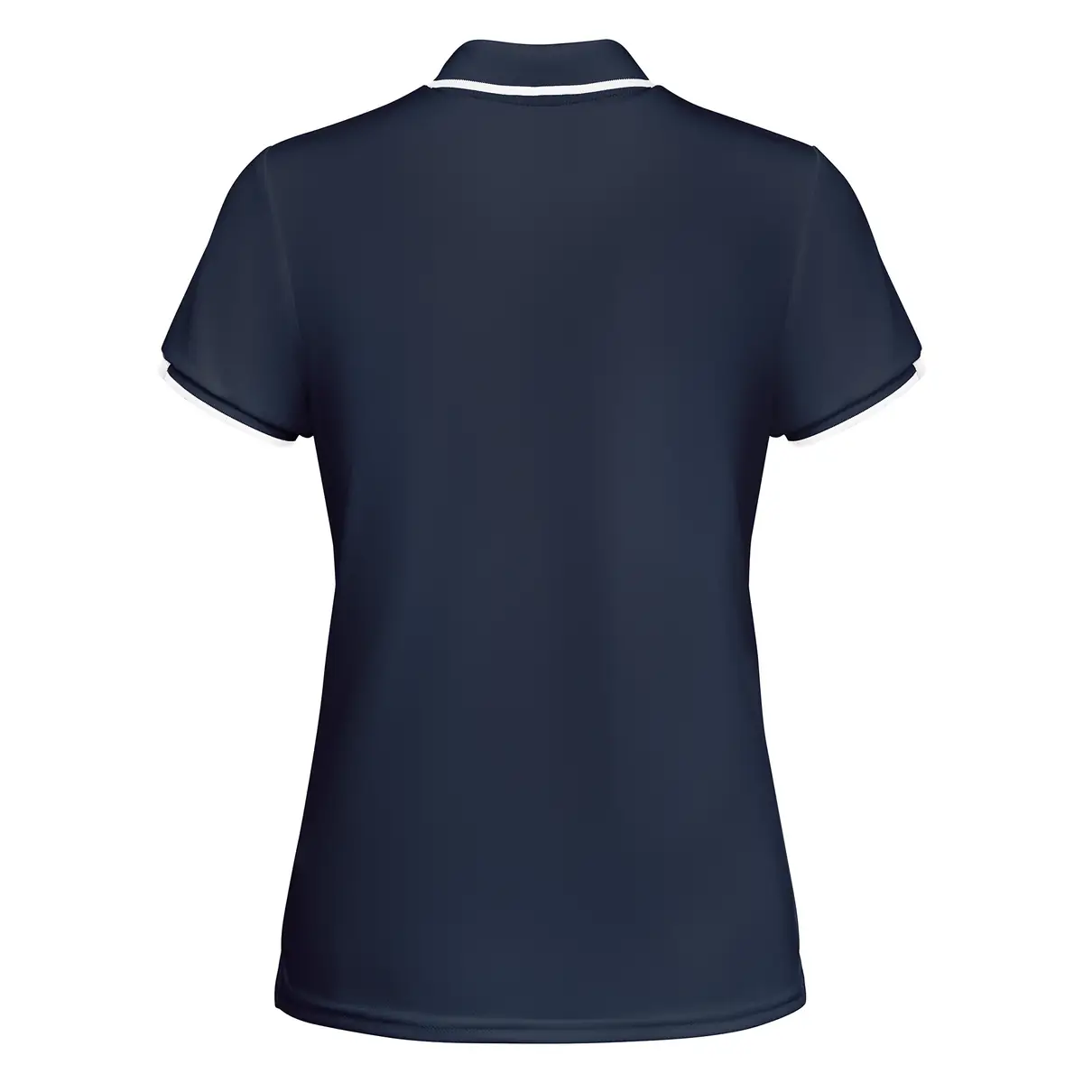 Polo técnico bicolor mujer Roly TAMIL WOMAN 18 Polo Roly TAMIL WOMAN en azul marino y blanco, vista trasera