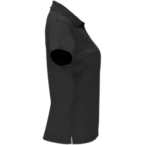 Polo Roly MONZHA WOMAN en negro, vista lateral opuesta