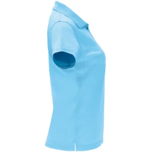 Polo Roly MONZHA WOMAN en celeste, vista lateral opuesta
