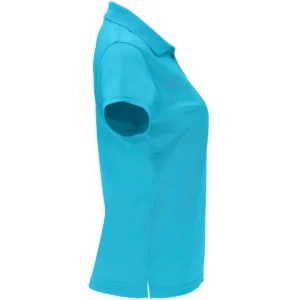 Polo Roly MONZHA WOMAN en turquesa, vista lateral opuesta