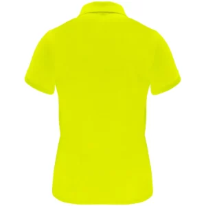Polo Roly MONZHA WOMAN en amarillo flúor, vista trasera