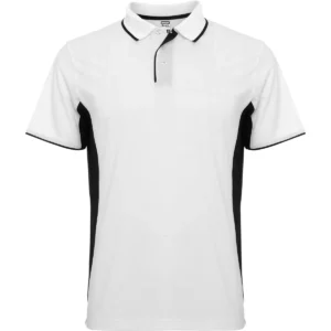 Polo Roly MONTMELO en blanco y negro, vista frontal