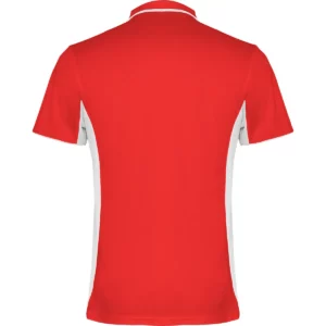 Polo Roly MONTMELO en rojo y blanco, vista trasera