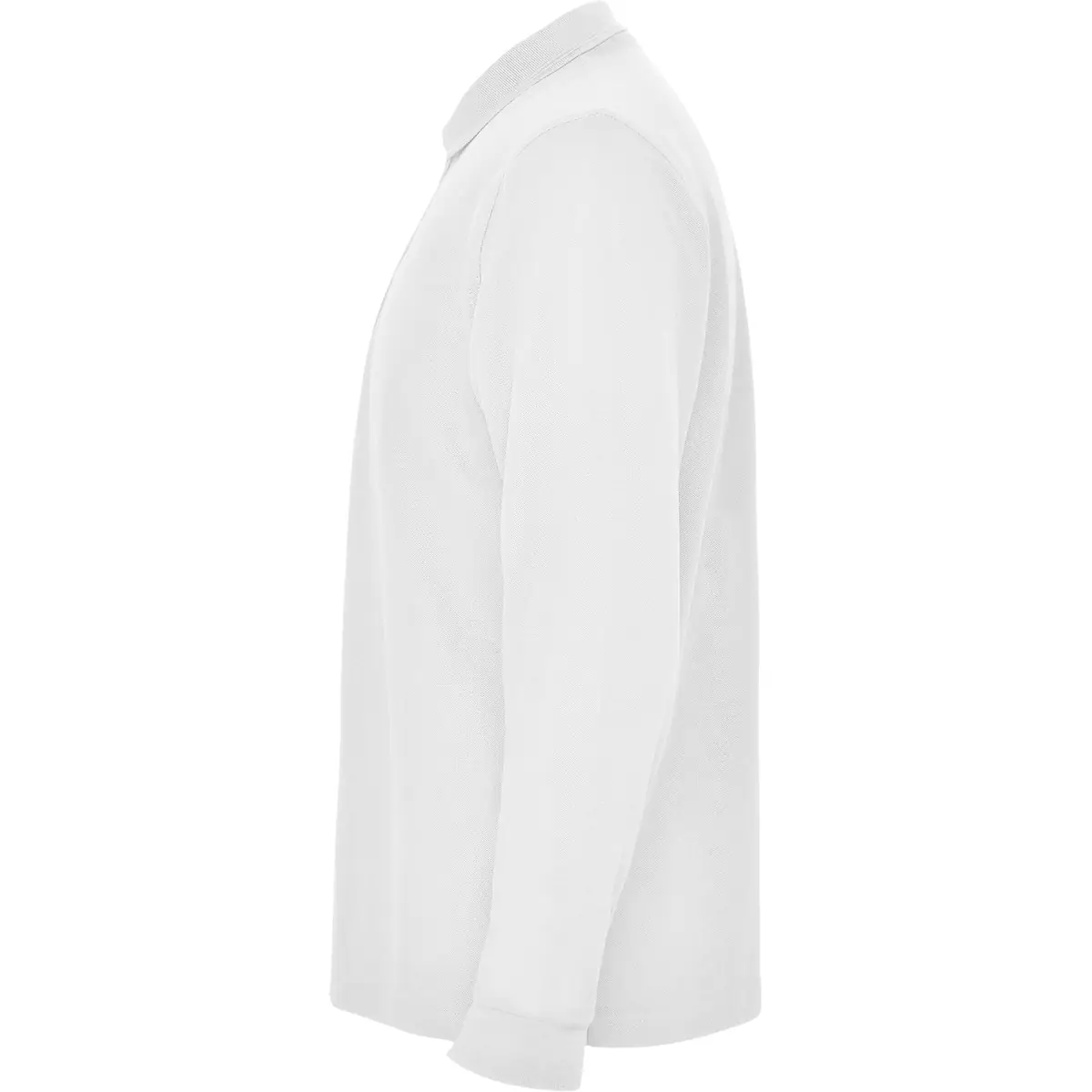 Polo escolar manga larga Roly CARPE CHILD 4 Polo Roly CARPE CHILD en blanco de manga larga, vista lateral