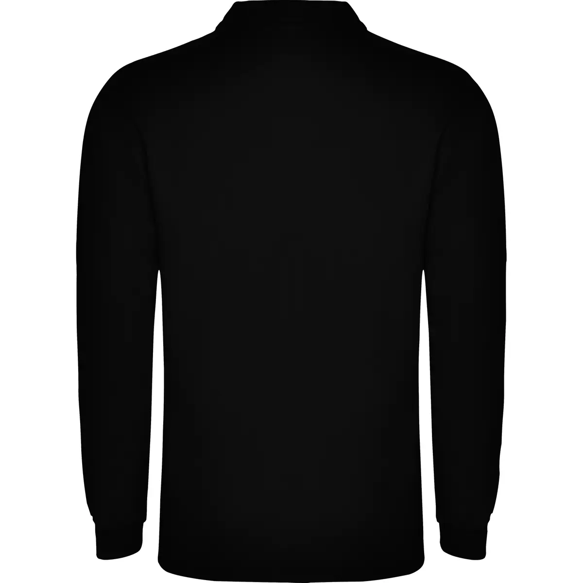 Polo piqué hombre manga larga Roly CARPE 12 Polo Roly CARPE en negro de manga larga, vista trasera