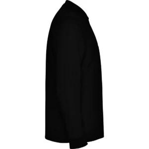 Polo Roly CARPE en negro de manga larga, vista lateral opuesta