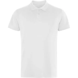 Polo Roly WOS en blanco, vista frontal