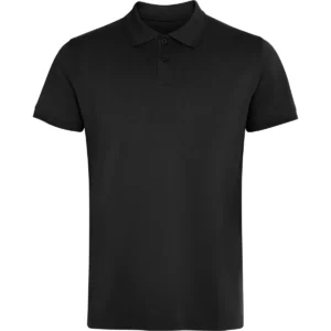 Polo Roly WOS en negro, vista frontal