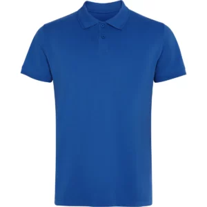 Polo Roly WOS en azul royal, vista frontal