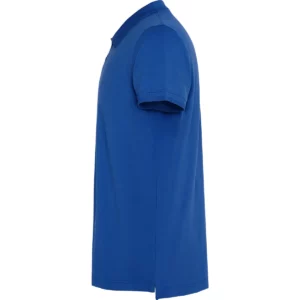 Polo Roly WOS en azul royal, vista lateral