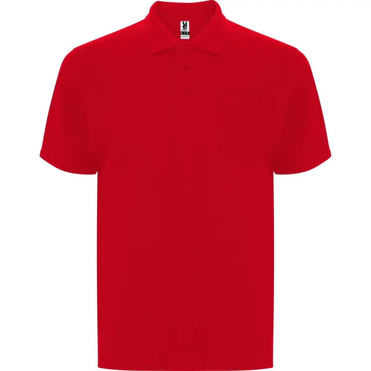 Polo piqué con bolsillo Roly CENTAURO PREMIUM 29 Polo Roly CENTAURO PREMIUM en rojo, vista frontal
