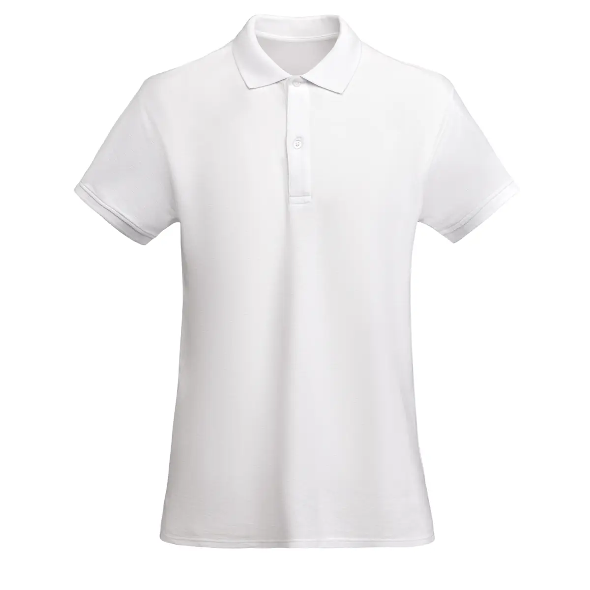 Polo algodón orgánico mujer Roly PRINCE WOMAN 3 Polo Roly PRINCE WOMAN en blanco, vista frontal