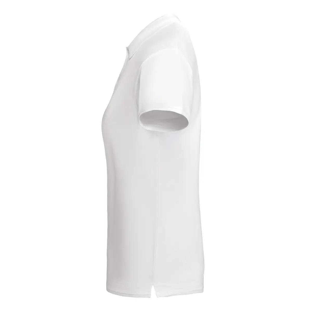 Polo algodón orgánico mujer Roly PRINCE WOMAN 4 Polo Roly PRINCE WOMAN en blanco, vista lateral