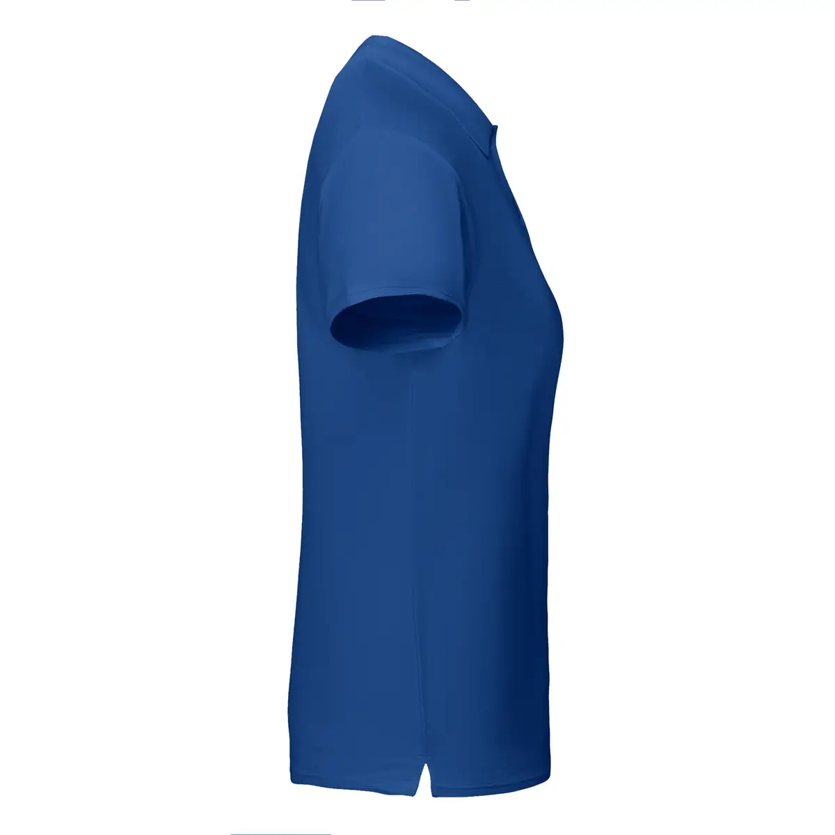 Polo algodón orgánico mujer Roly PRINCE WOMAN 15 Polo Roly PRINCE WOMAN en azul royal, vista lateral opuesta