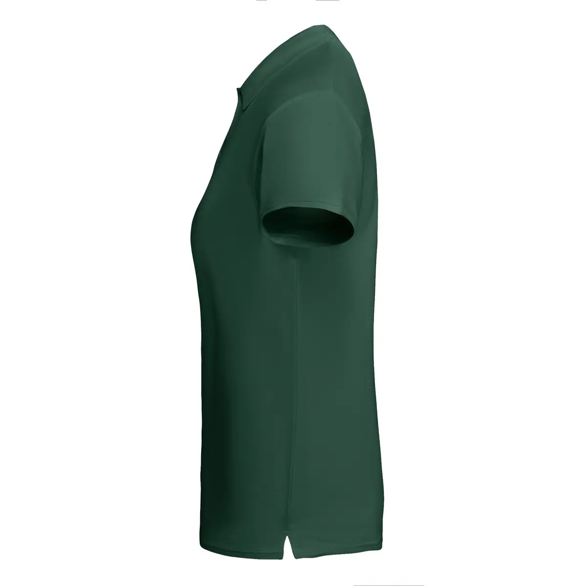 Polo algodón orgánico mujer Roly PRINCE WOMAN 22 Polo Roly PRINCE WOMAN en verde botella, vista lateral