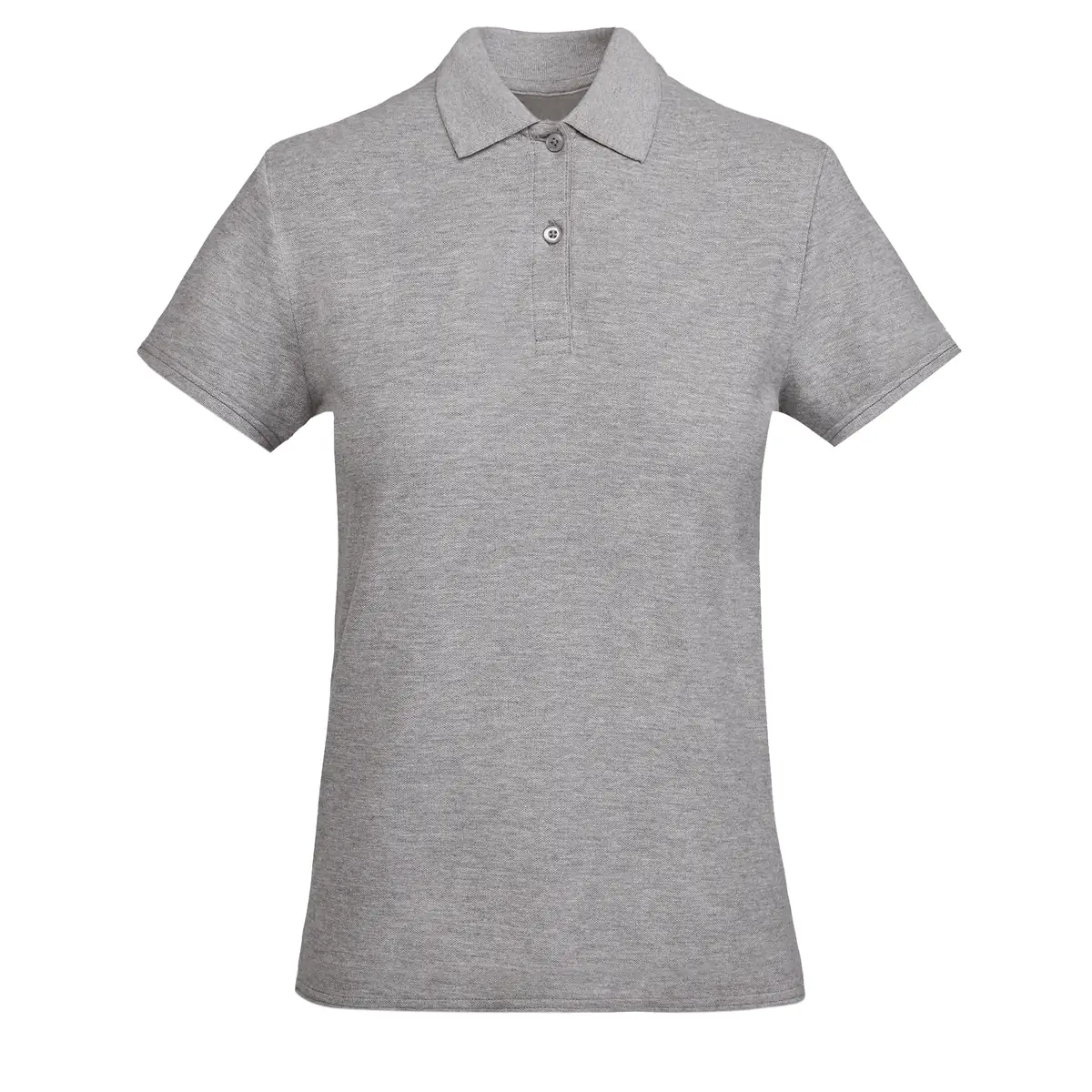 Polo algodón orgánico mujer Roly PRINCE WOMAN 25 Polo Roly PRINCE WOMAN en gris vigoré, vista frontal
