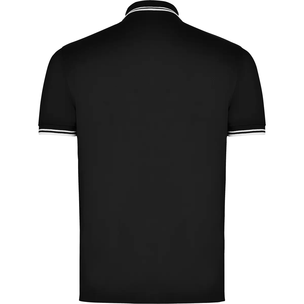 Polo algodón peinado hombre Roly MONTREAL 10 Polo Roly MONTREAL en negro y blanco, vista trasera