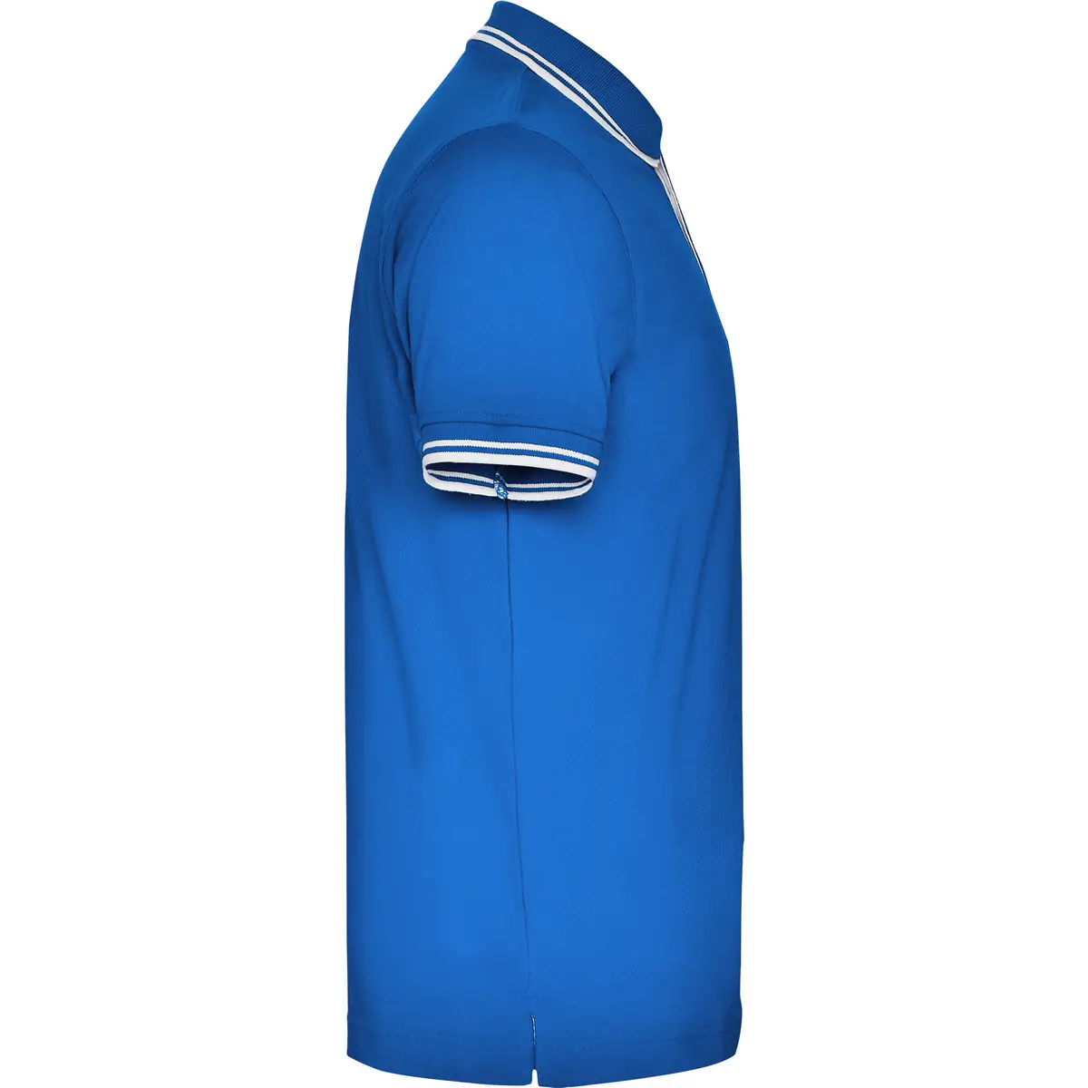 Polo algodón peinado hombre Roly MONTREAL 13 Polo Roly MONTREAL en azul royal y blanco, vista lateral opuesta