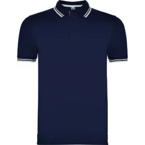 Polo Roly MONTREAL en azul marino y blanco, vista frontal