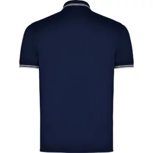 Polo Roly MONTREAL en azul marino y blanco, vista trasera