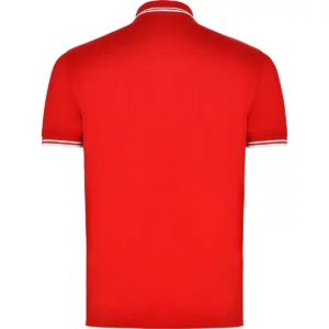 Polo Roly MONTREAL en rojo y blanco, vista trasera