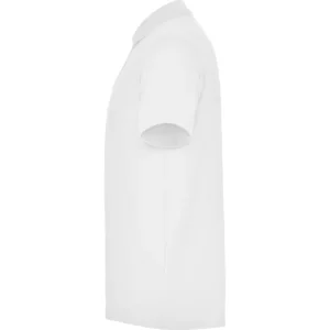 Polo Roly AUSTRAL en blanco, vista lateral