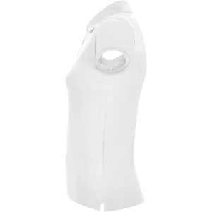 Polo Roly STAR WOMAN en blanco, vista lateral