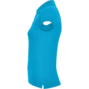 Polo Roly STAR WOMAN en turquesa, vista lateral