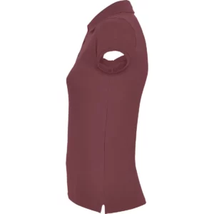 Polo Roly STAR WOMAN en rojo baya, vista lateral