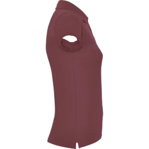Polo Roly STAR WOMAN en rojo baya, vista lateral opuesta