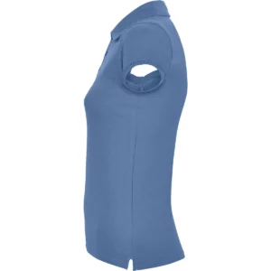 Polo Roly STAR WOMAN en azul riviera, vista lateral