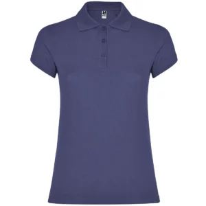 Polo Roly STAR WOMAN en azul dénim, vista frontal