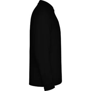 Polo Roly ESTRELLA L/S en negro de manga larga, vista lateral opuesta