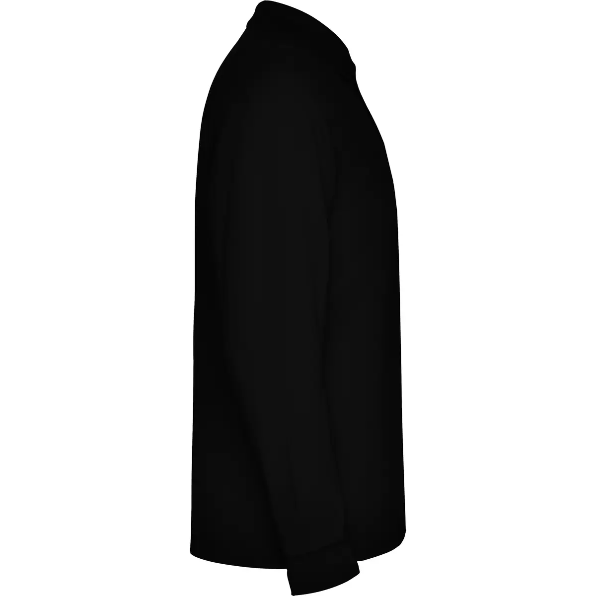 Polo piqué manga larga Roly ESTRELLA L/S 12 Polo Roly ESTRELLA L/S en negro de manga larga, vista lateral opuesta