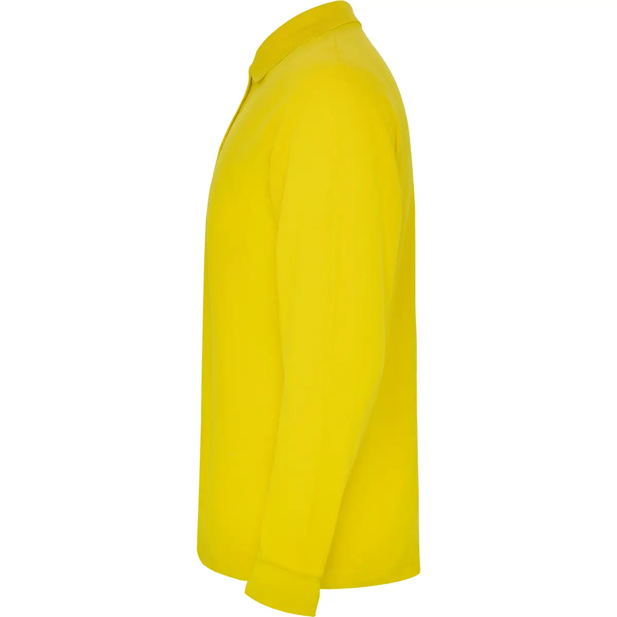 Polo piqué manga larga Roly ESTRELLA L/S 15 Polo Roly ESTRELLA L/S en amarillo de manga larga, vista lateral